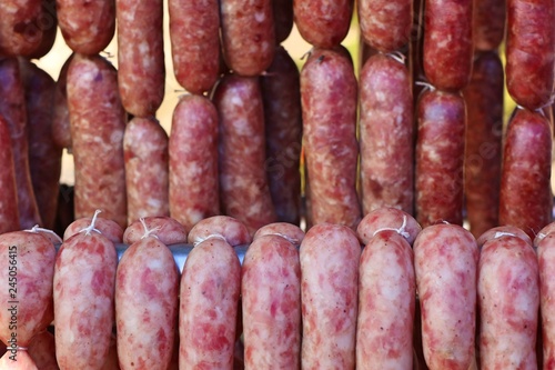 sausages at street food