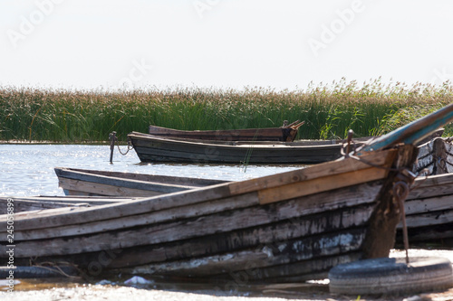 Pier village wooden boat