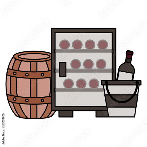 refrigerator wine bottles ice bucket