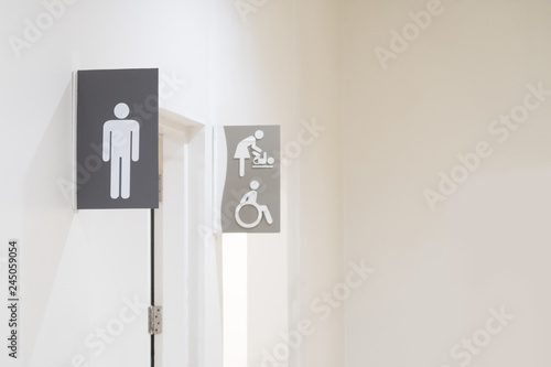 icon male toilet on signs or banner