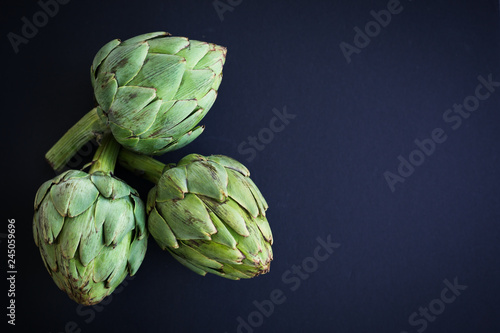 Fresh textured green artichoke flower