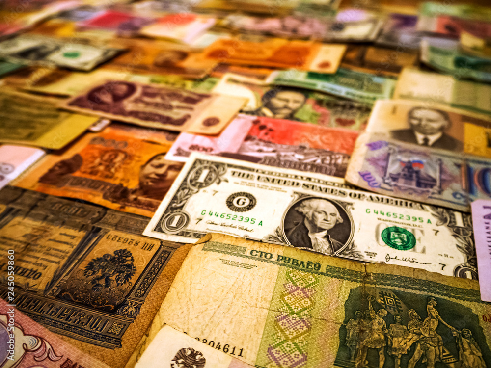 Background made of money banknotes