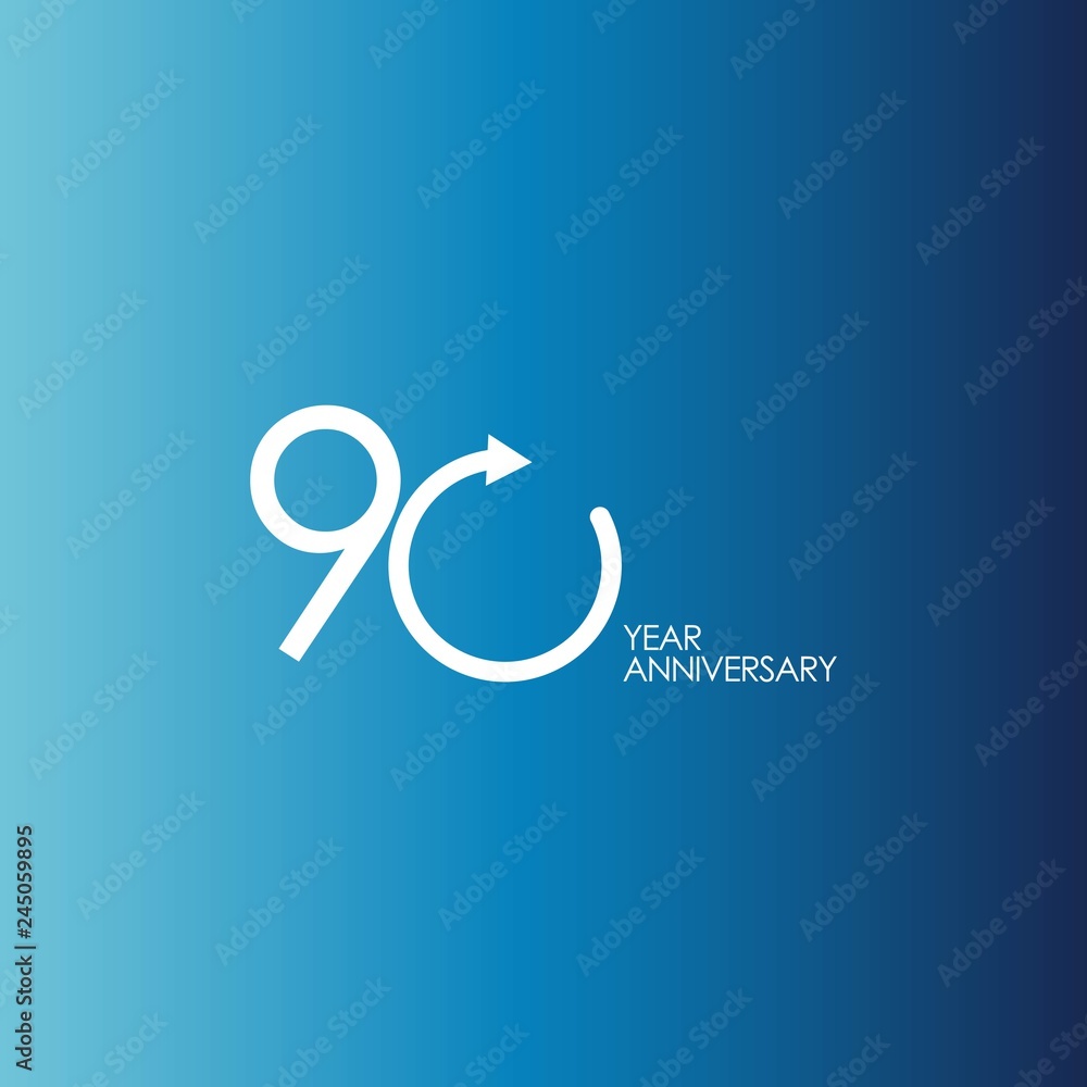 90 Year Anniversary Vector Template Design Illustration 90 Year Anniversary Vector Template Design Illustration