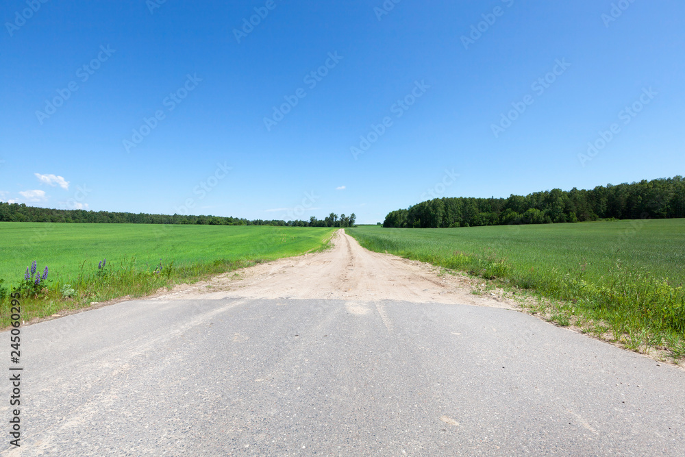 Fototapeta premium Road asphalt sand