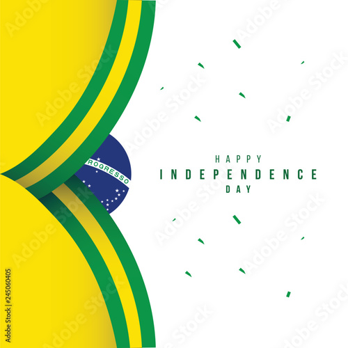 Happy Brazil Independence Day Vector Template Design Illustration