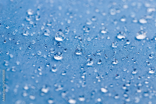Drops of water repels material
