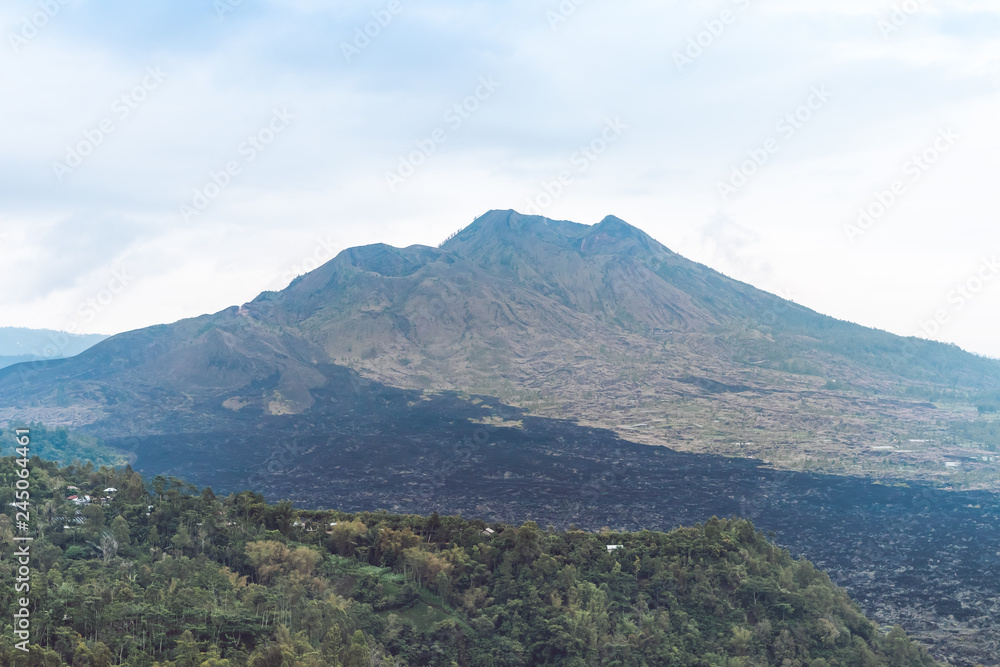 Beautiful landscape of volcano Batur, Bali island, Indonesia.