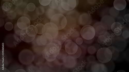 abstract soft blur brown and black color gradient background and white bokeh, illustration, copy space for text