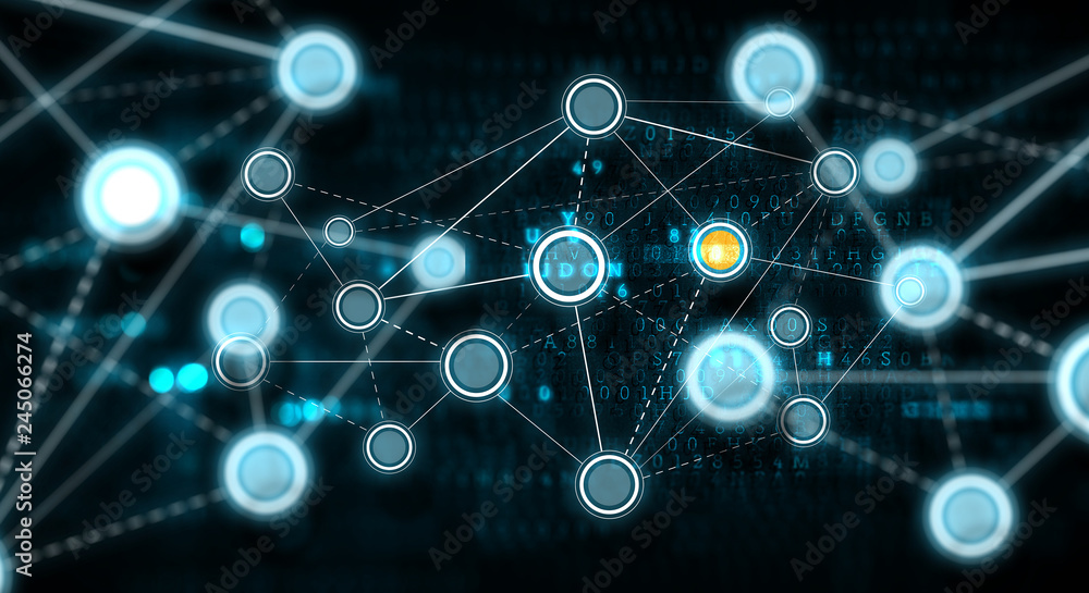Fototapeta premium Social communication and networking. Mixed media