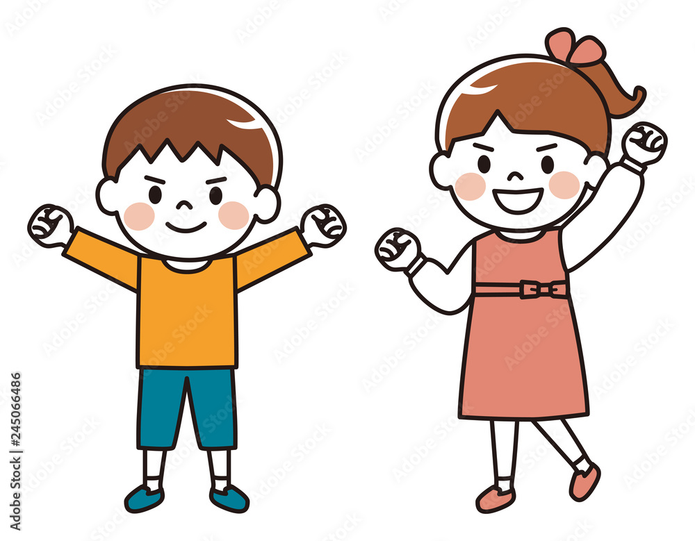 boy and girl to do guts pose boy and girl to do guts pose
