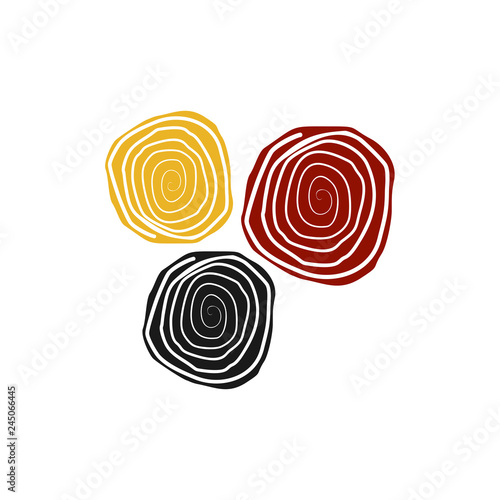 Fototapeta Aboriginal art logo design