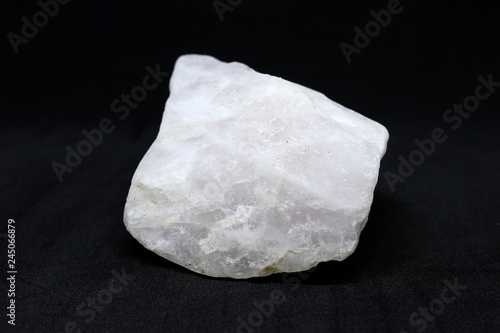 White quartz isolated on black