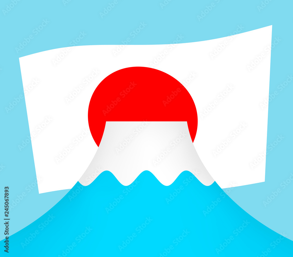 富士山と日本国旗stock Illustration Adobe Stock 富士山と日本国旗stock Illustration Adobe Stock