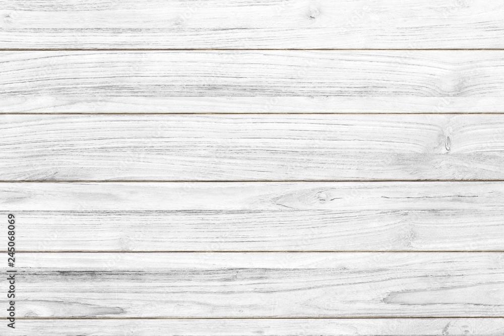 Naklejka premium White wooden texture flooring background
