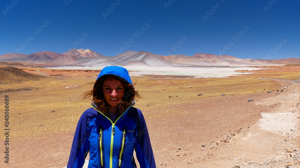 Lagunas altiplanica in the desert of Atacama, Chile.
