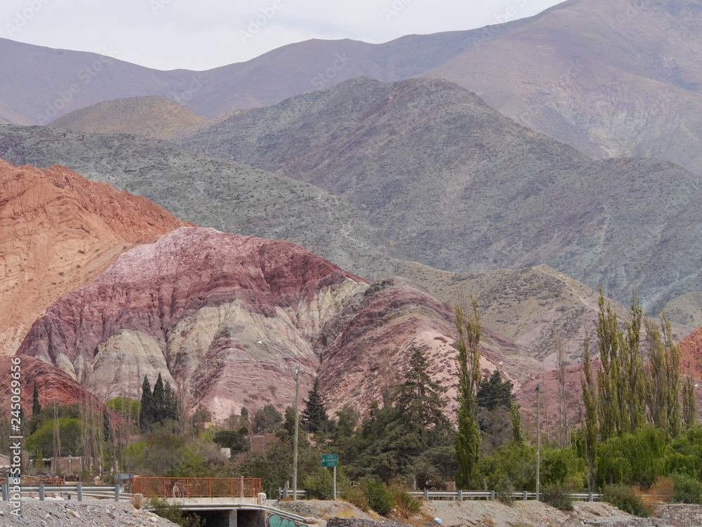 Red rocks at Purmamarca, Argentina