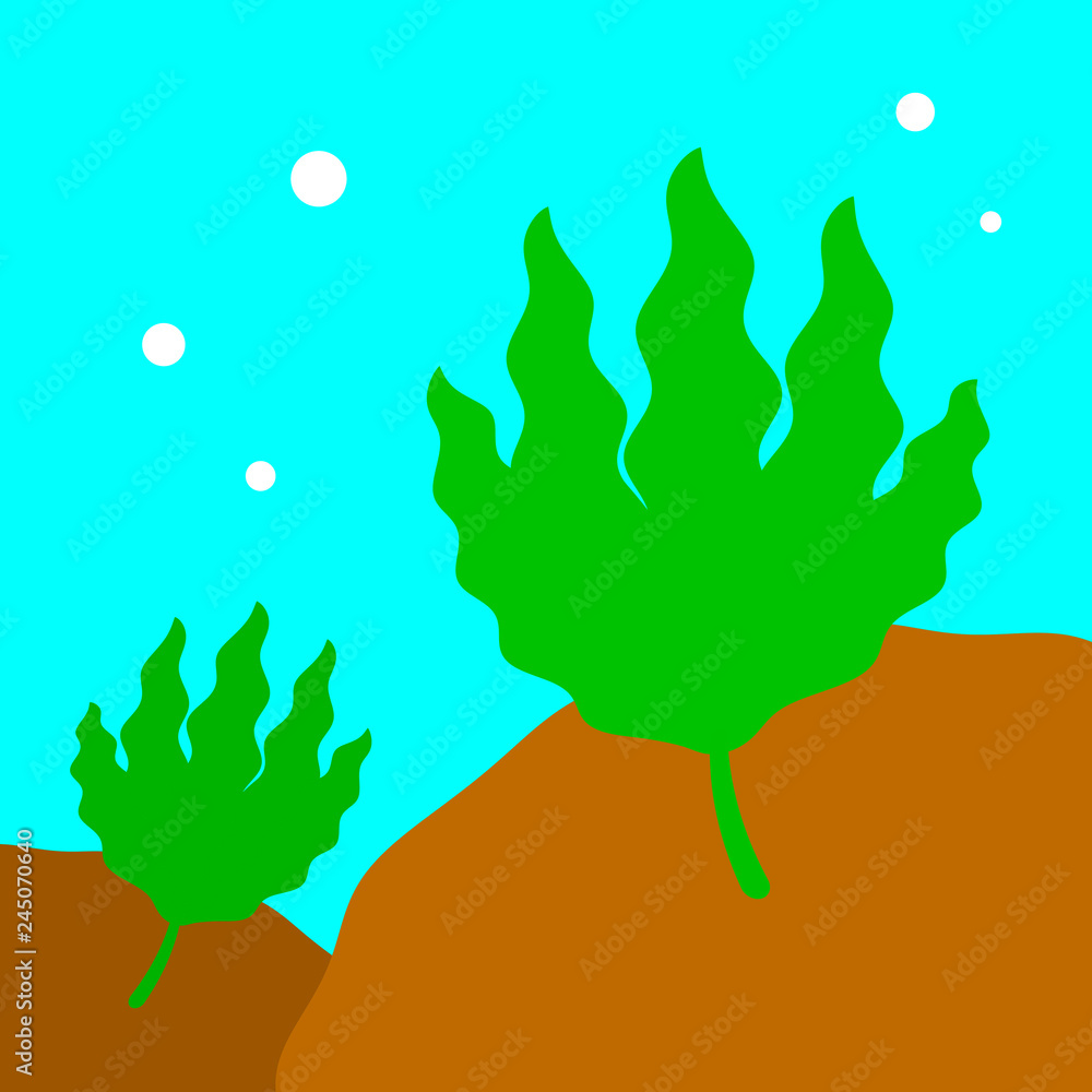 海の中の海藻 Stock イラスト Adobe Stock 海の中の海藻 Stock イラスト Adobe Stock