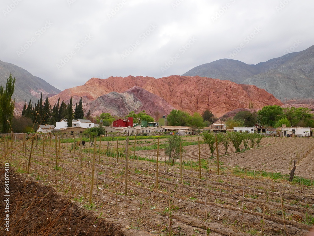 Red rocks at Purmamarca, Argentina