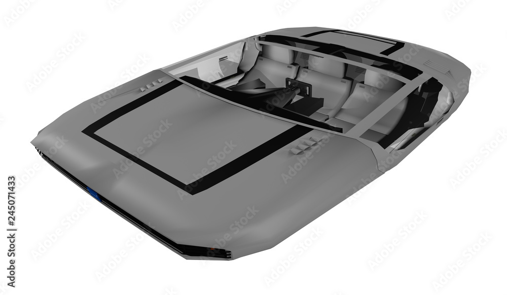 3D rendering futuristic vehicle 3D rendering futuristic vehicle