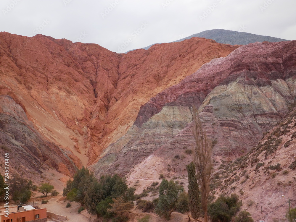 Red rocks at Purmamarca, Argentina