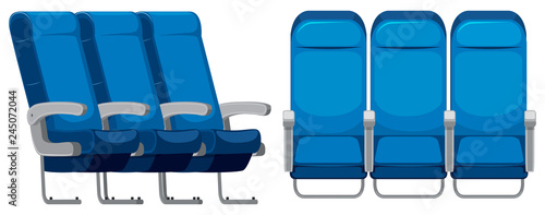 Set of airplane seat