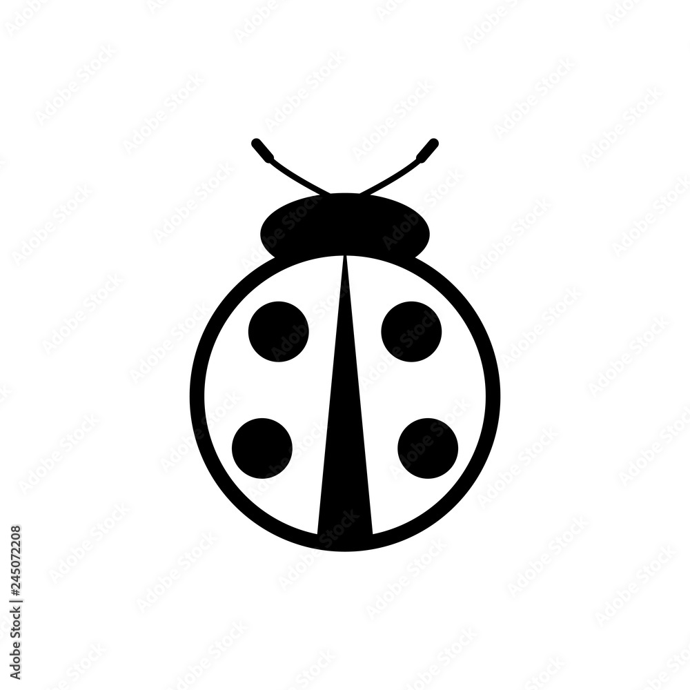 ladybug icon outline vector ladybug icon outline vector