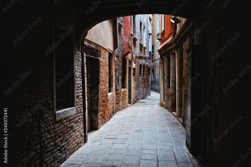 Narrow Alleyway in Venice