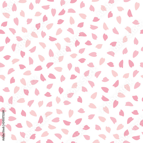Seamless pattern of cherry petals