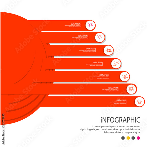 Infographic template can be used for workflow layout, diagram, annual report, web design