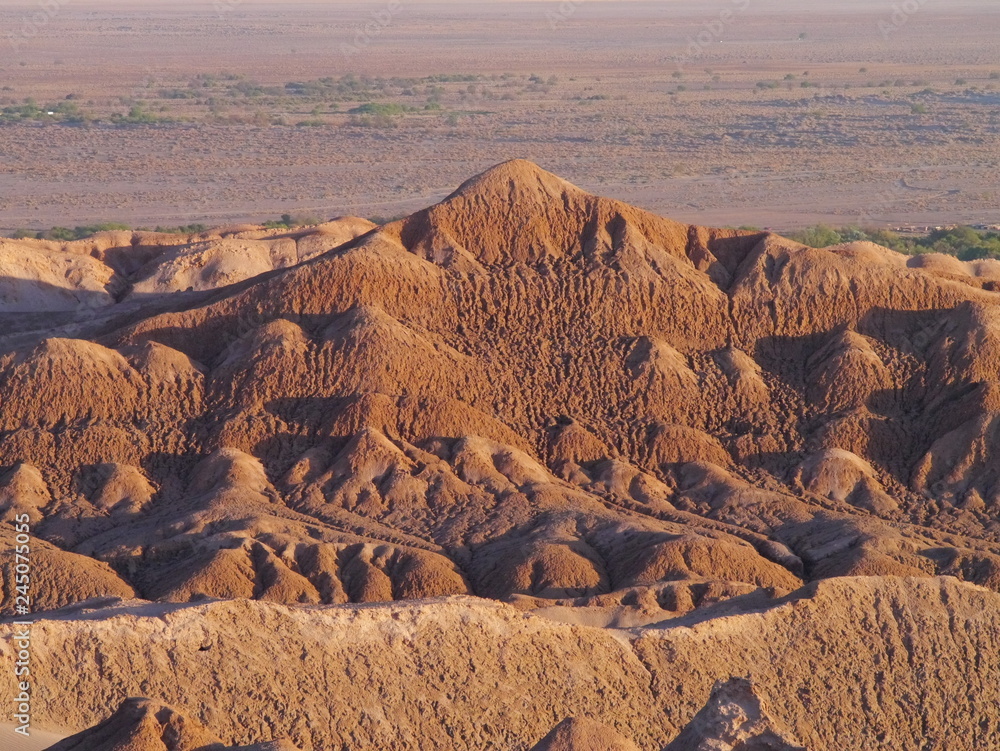 Rock formations in the desert of Atacama