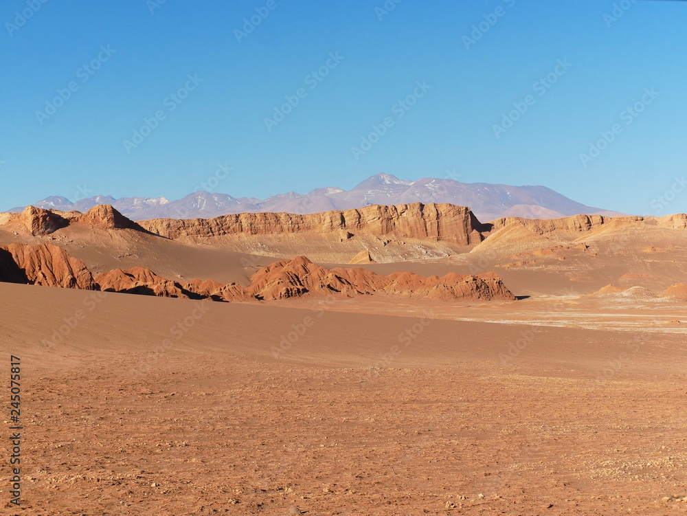 Rock formations in the desert of Atacama