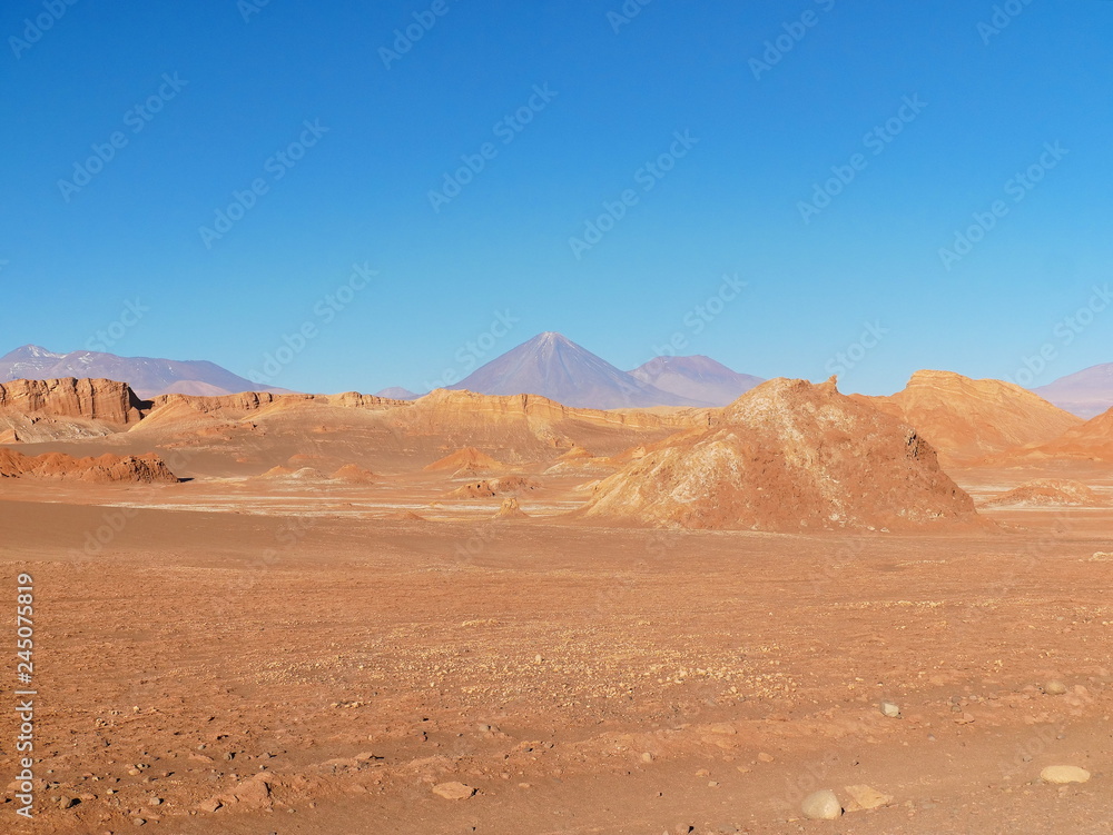 Rock formations in the desert of Atacama