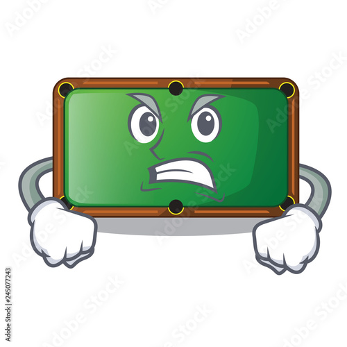 Angry billiard table in the mascot playroom