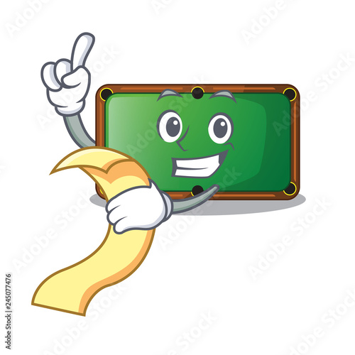 With menu billiard table in the mascot playroom