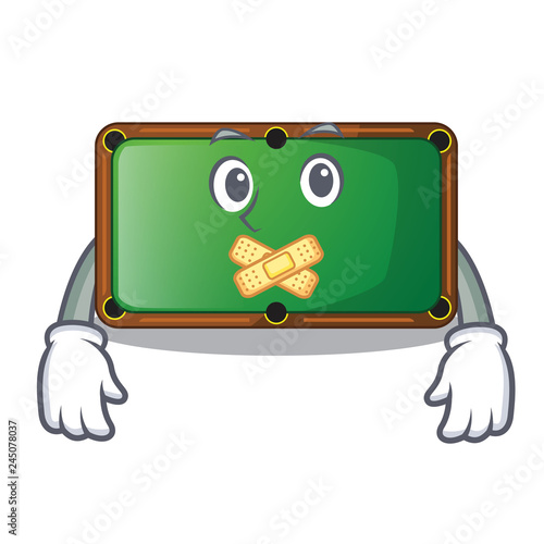 Silent shape billiard table on wooden cartoon