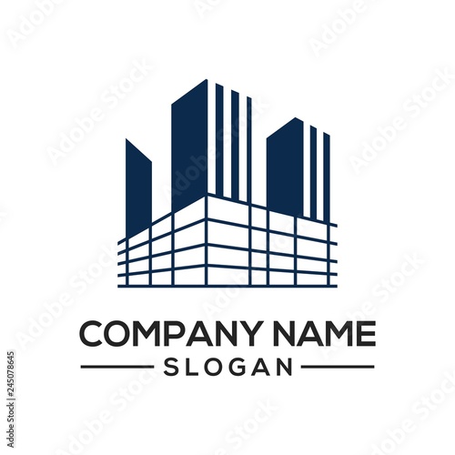 Building construction design to be used as a logo icon template for business constructors and more.