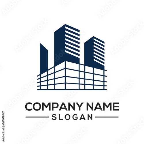 Building construction design to be used as a logo icon template for business constructors and more.