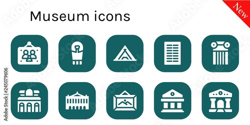  museum icon set
