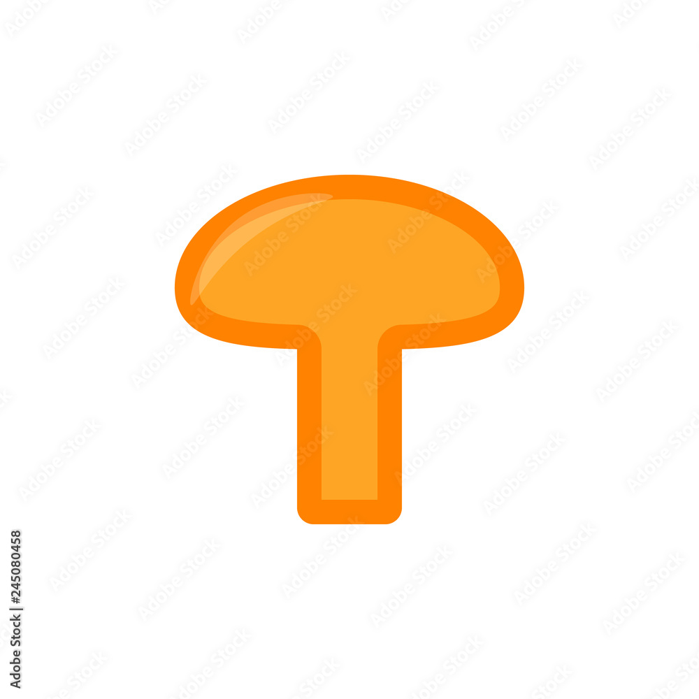 Mushroom icon in flat style izolated on white background. Vector illustration Mushroom icon in flat style izolated on white background. Vector illustration