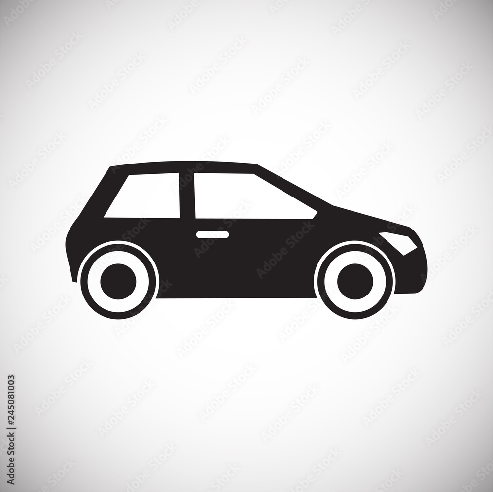 Car icon on white background for graphic and web design, Modern simple vector sign. Internet concept. Trendy symbol for website design web button or mobile app