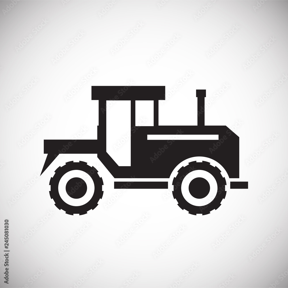 Tractor icon on white background for graphic and web design, Modern simple vector sign. Internet concept. Trendy symbol for website design web button or mobile app Tractor icon on white background for graphic and web design, Modern simple vector sign. Internet concept. Trendy symbol for website design web button or mobile app