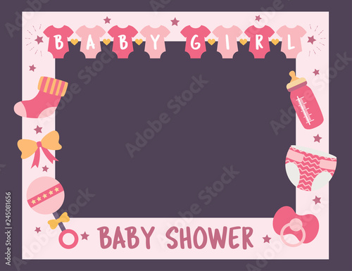 baby shower frame girl photo booth props