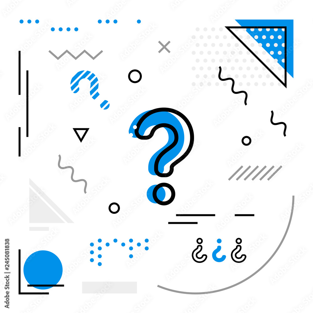 Modern background with Question Mark icons Stock Vector | Adobe Stock