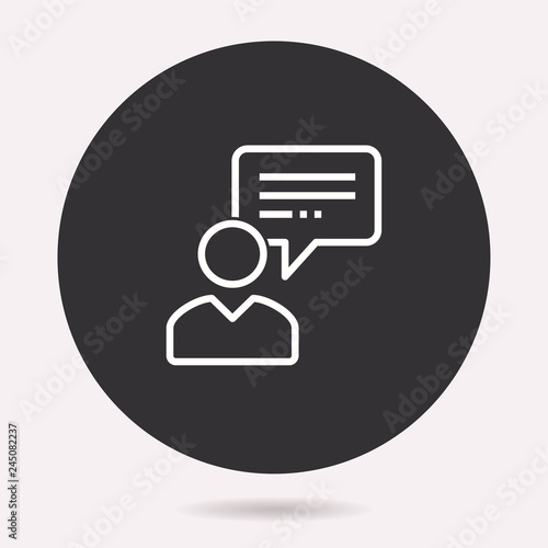 Assistance - vector icon. Illustration isolated. Simple pictogram.
