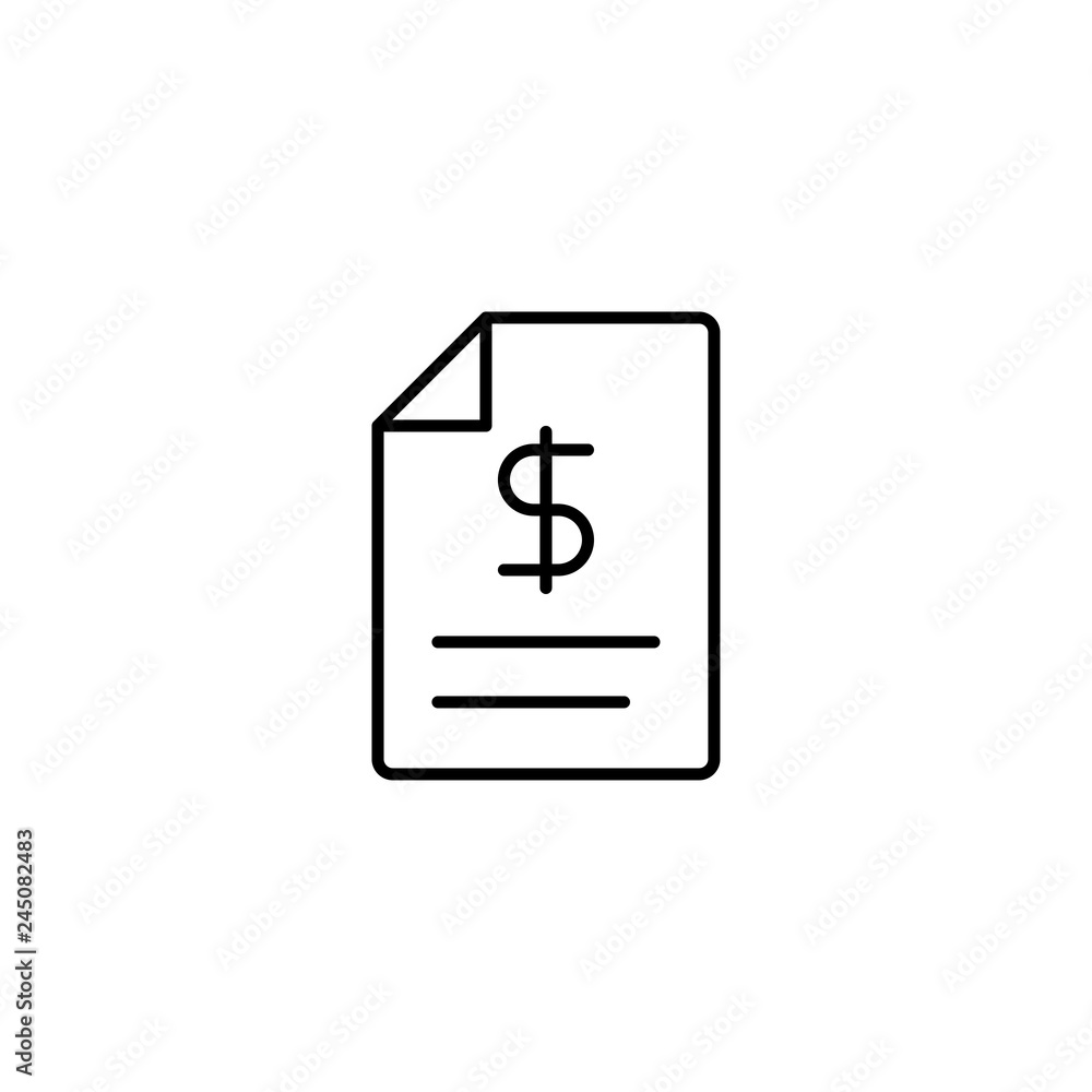 bill icon vector illustration bill icon vector illustration