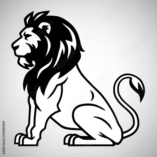 Lion Vector Sitting Cartoon