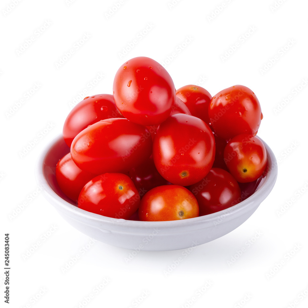 Red ripe tomatoes isolated over white background Red ripe tomatoes isolated over white background