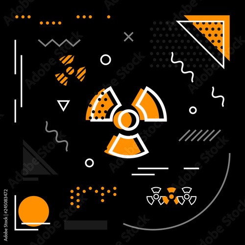 Modern background with Radioactive icons