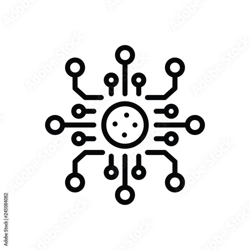 Black line icon for digitalization  