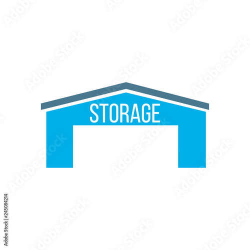 Storage or garage icon in f...